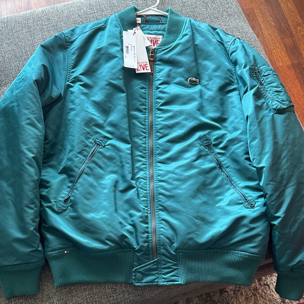Lacoste Turquoise Bomber Jacket